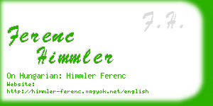 ferenc himmler business card